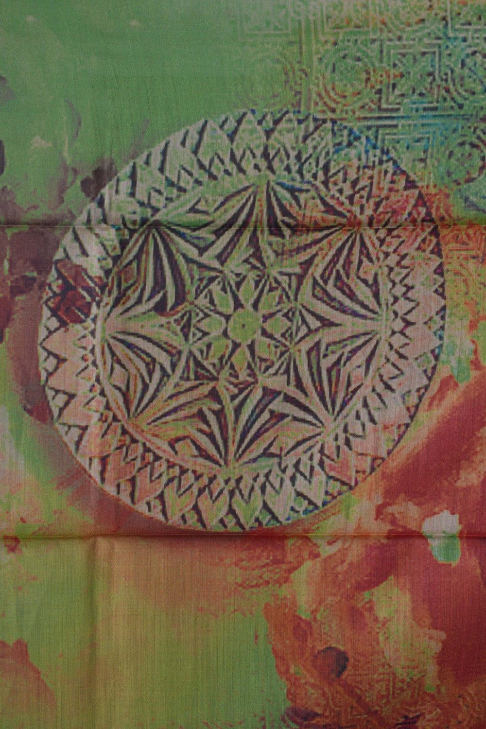 Image of Aesthetic Printed Tussar Saree